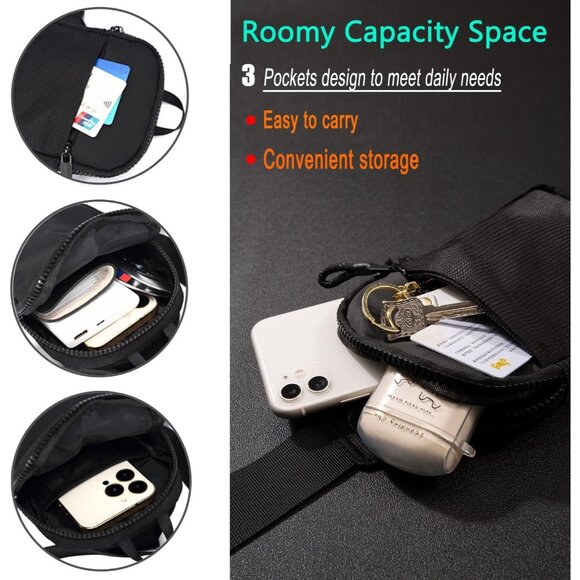 Reflective Mini Chest Bag with Detachable Strap - Ideal for Outdoors & Travel - Picture 5 of 7